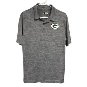 NWT Green Bay Packers Wisconsin Polo Grey Logo NFL Football Shirt Men's Small